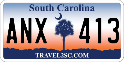 SC license plate ANX413