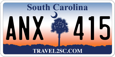 SC license plate ANX415