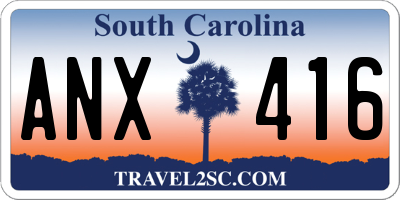 SC license plate ANX416