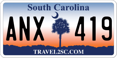 SC license plate ANX419