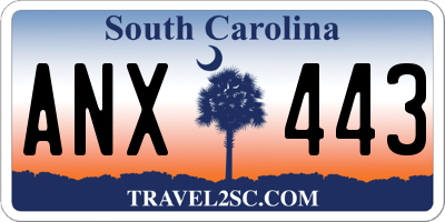 SC license plate ANX443