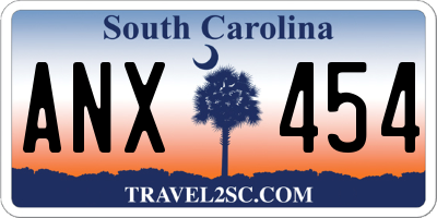 SC license plate ANX454
