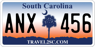 SC license plate ANX456