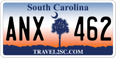 SC license plate ANX462