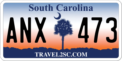 SC license plate ANX473