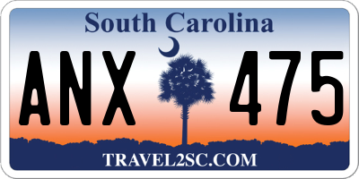 SC license plate ANX475