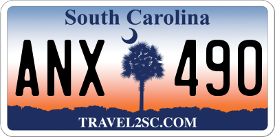 SC license plate ANX490