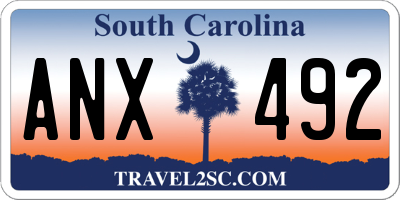 SC license plate ANX492