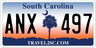 SC license plate ANX497