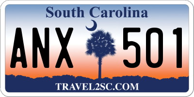 SC license plate ANX501
