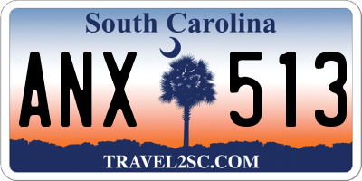 SC license plate ANX513
