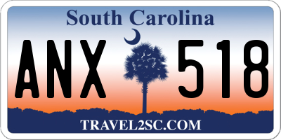 SC license plate ANX518