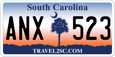 SC license plate ANX523