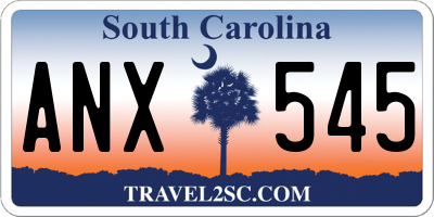 SC license plate ANX545