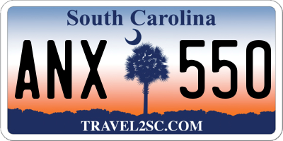 SC license plate ANX550