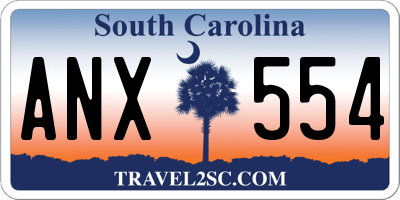 SC license plate ANX554