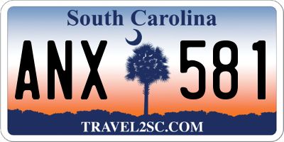 SC license plate ANX581