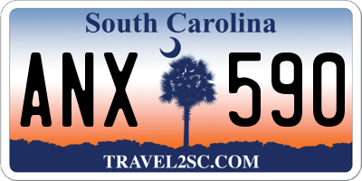 SC license plate ANX590