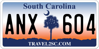 SC license plate ANX604