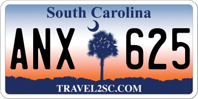 SC license plate ANX625