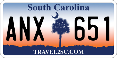 SC license plate ANX651