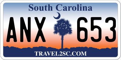 SC license plate ANX653