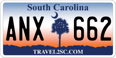 SC license plate ANX662