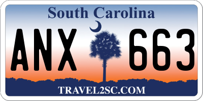 SC license plate ANX663