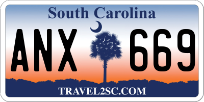 SC license plate ANX669