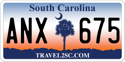 SC license plate ANX675
