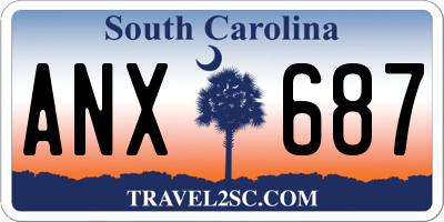 SC license plate ANX687
