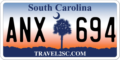 SC license plate ANX694