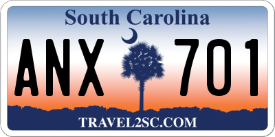 SC license plate ANX701