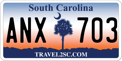SC license plate ANX703