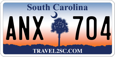 SC license plate ANX704