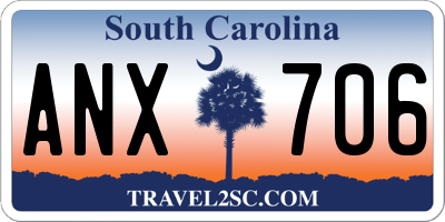 SC license plate ANX706