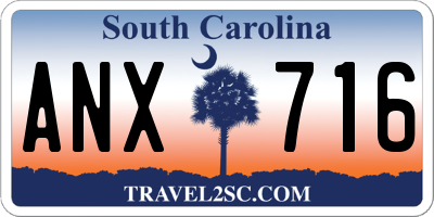 SC license plate ANX716