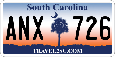 SC license plate ANX726