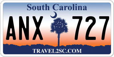 SC license plate ANX727