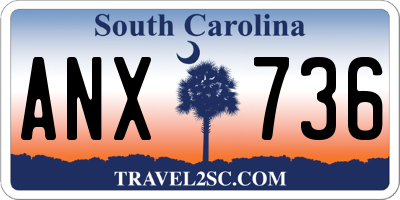 SC license plate ANX736