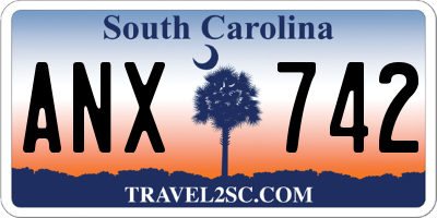 SC license plate ANX742
