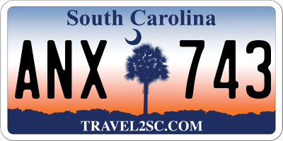 SC license plate ANX743