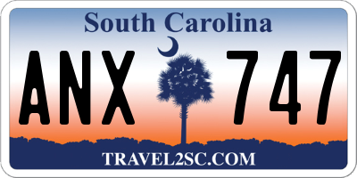 SC license plate ANX747