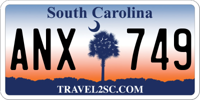 SC license plate ANX749