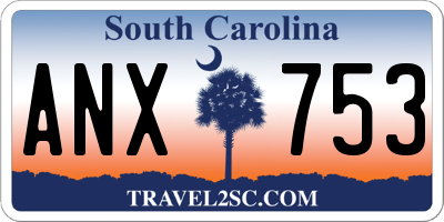 SC license plate ANX753