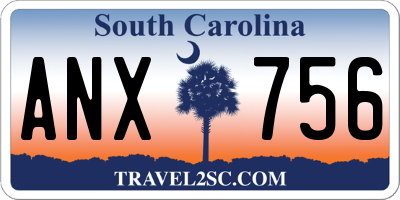 SC license plate ANX756