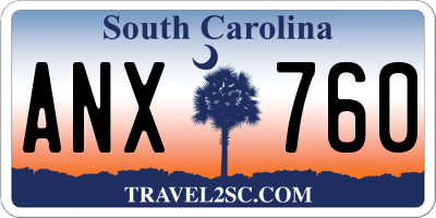 SC license plate ANX760
