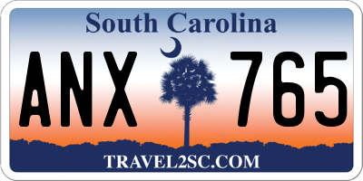 SC license plate ANX765
