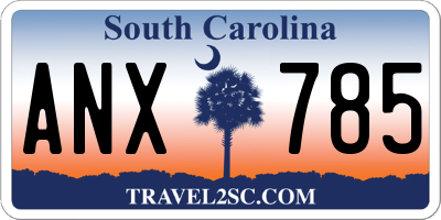 SC license plate ANX785