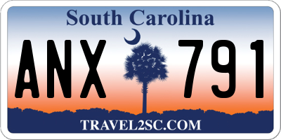 SC license plate ANX791